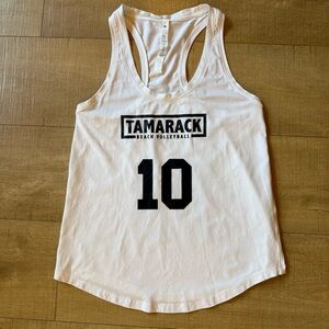 lululemon athletica branded racerback Tank Top tamarack beach volleyball sz 4